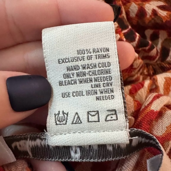 American Rag CIE Romper XL One Piece Pockets Ikat Boho Hippie Spring Summer - Picture 9 of 9